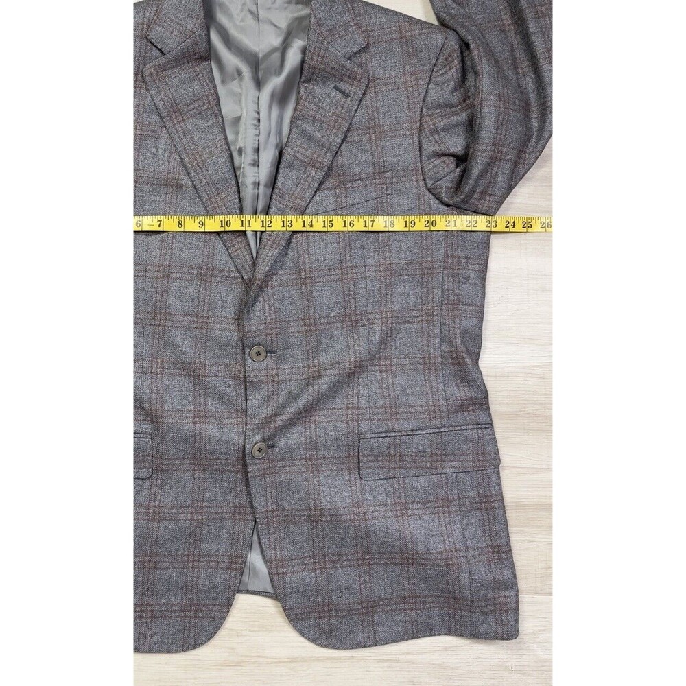 Zegna Men’s Plaid Silk and Cashmere Sport Blazer Jacket. Size: 54R Italy 44 - Picture 3 of 7